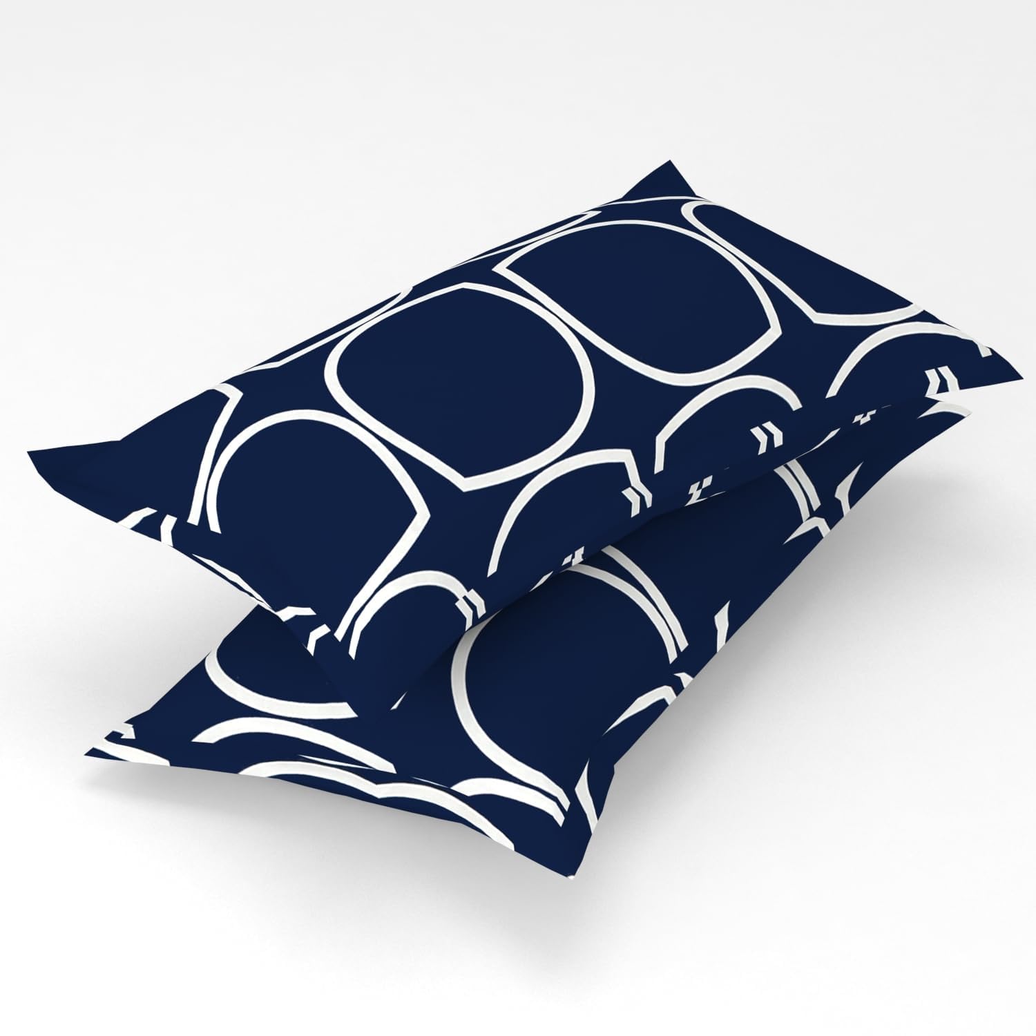 Premium Cotton 210 TC Leaf Pattern Flat Queen size Bedsheets with 2 Pillow Covers | by Home Collective