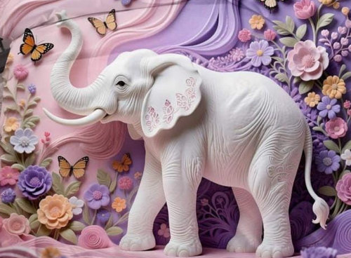 7D Elephant  Printed Cotton Bedsheet with 2 Matching Pillow Covers | Soft Luxury Bedding