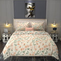 Premium all over Flower Printed|210 Tc Cotton Queen size Bedsheet set (Buy 1 Get 1 Free)