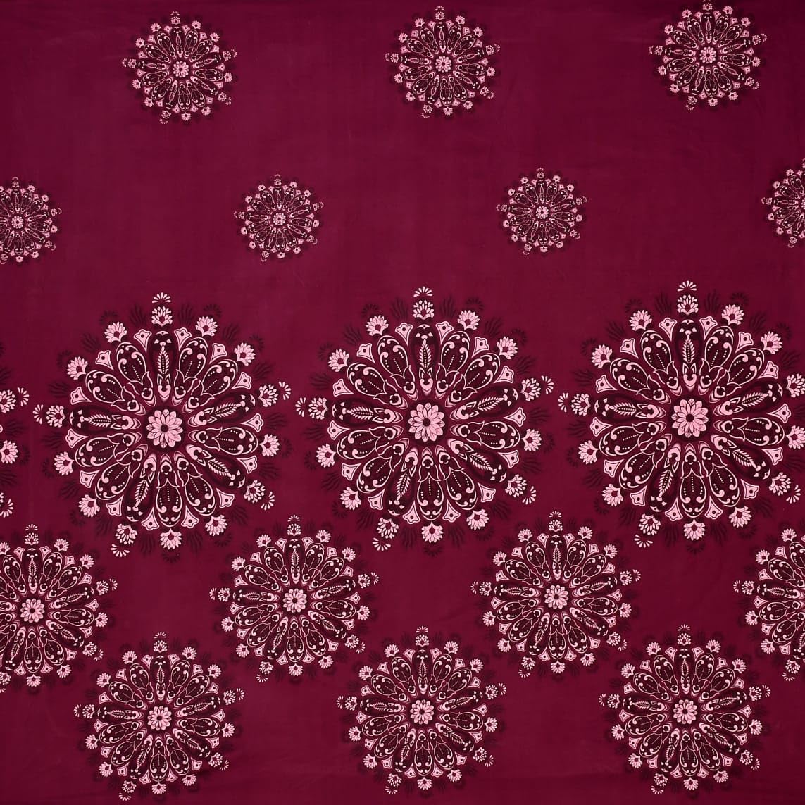 Premium Cotton 210 TC Printed Flat Queen size Bedsheets with 2 Pillow Covers | by Home Collective