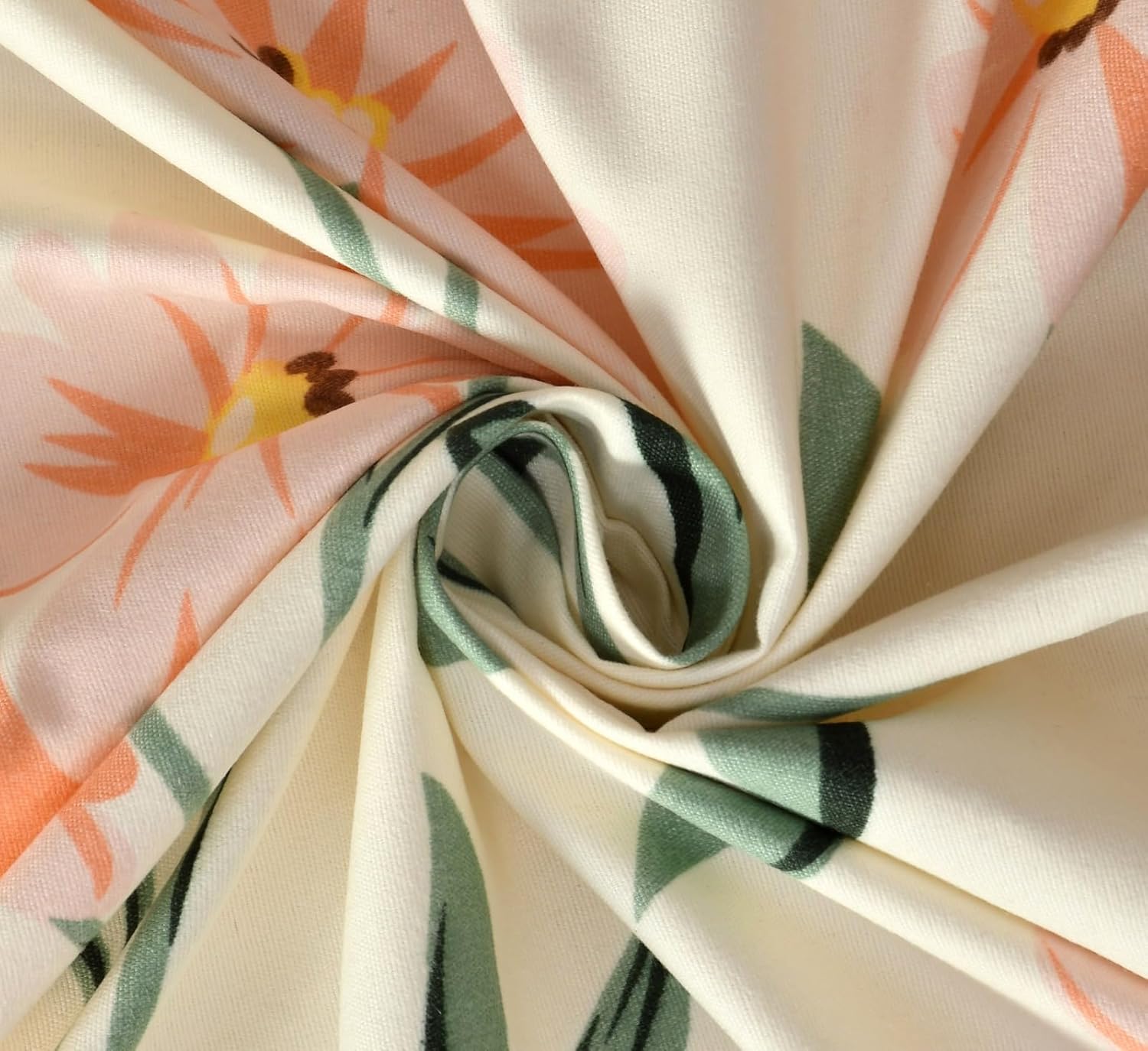 Premium Cotton 210 TC Floral Flat Queen size Bedsheets with 2 Pillow Covers | by Home Collective