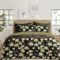 Premium Cotton 210 TC Floral Printed Flat Queen size Bedsheets with 2 Pillow Covers | by Home Collective