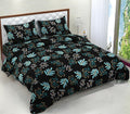 Green Tropical Leaves Printed |210Tc Cotton Queen size Bedsheet set (Buy 1 Get 1 Free)