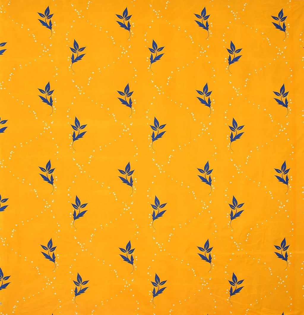 Premium Cotton 210 TC Leaf Printed Flat Queen size Bedsheets with 2 Pillow Covers | by Home Collective