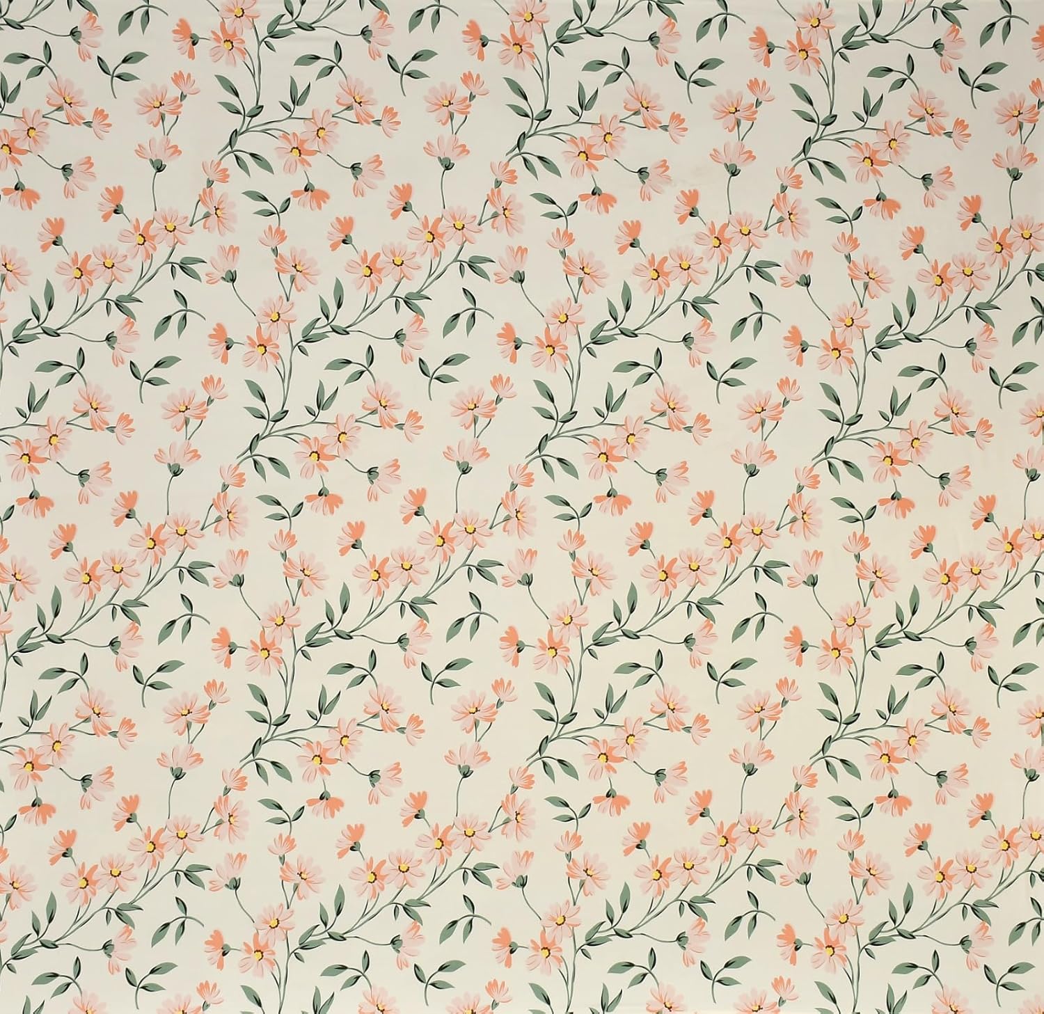 Premium Cotton 210 TC Floral Flat Queen size Bedsheets with 2 Pillow Covers | by Home Collective