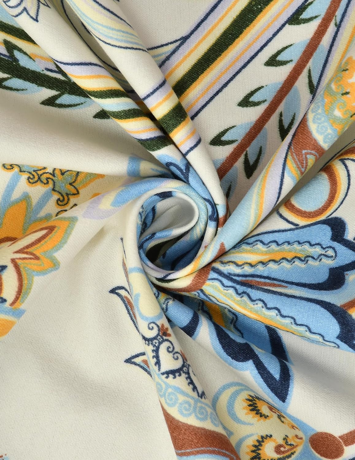 Premium Cotton 210 TC Paisley Design Flat Queen size Bedsheets with 2 Pillow Covers | by Home Collective