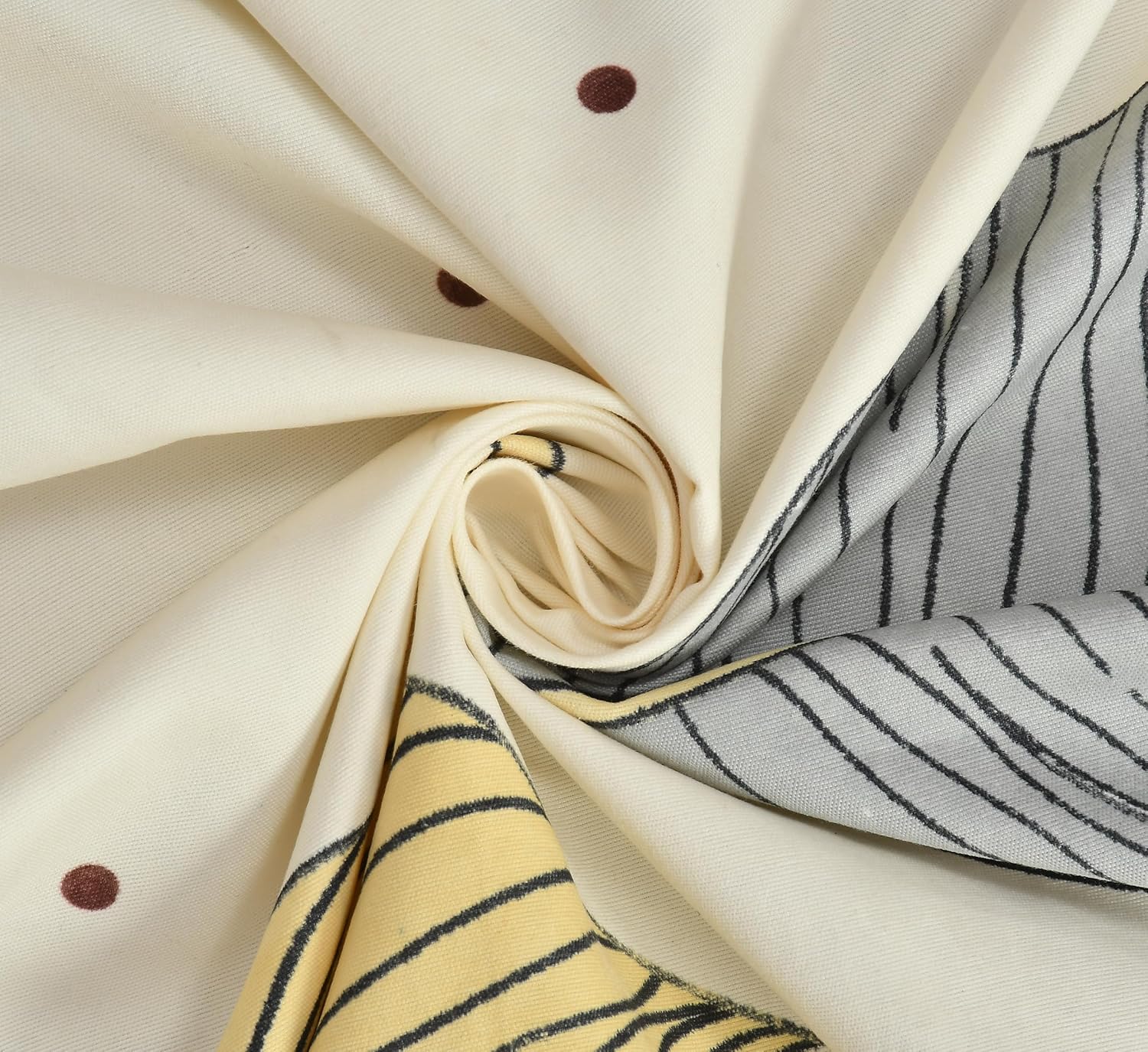 Premium Cotton 210 TC Feathers Printed Flat Queen size Bedsheets with 2 Pillow Covers | by Home Collective