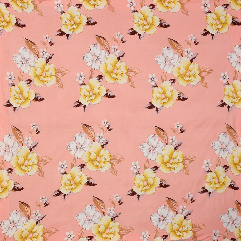 Premium Cotton 210 TC Floral Printed Flat Queen size Bedsheets with 2 Pillow Covers | by Home Collective