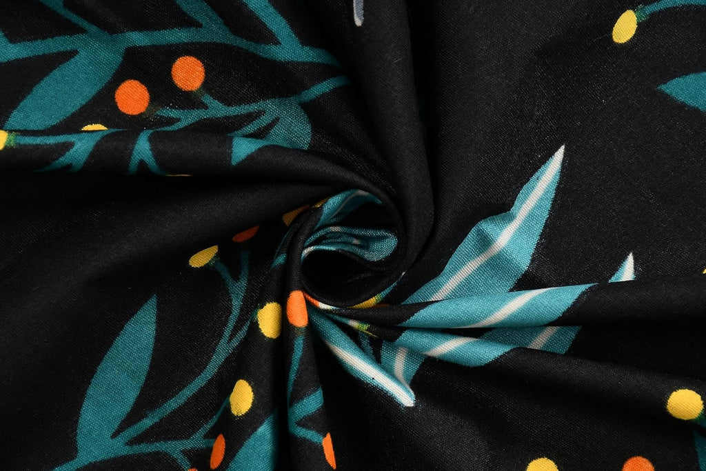 Green Tropical Leaves Printed |210Tc Cotton Queen size Bedsheet set (Buy 1 Get 1 Free)