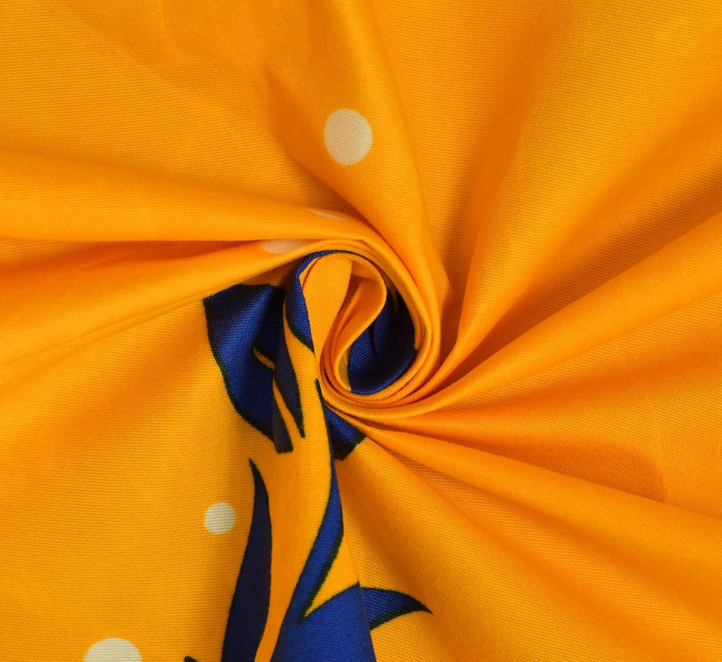 Premium Cotton 210 TC Leaf Printed Flat Queen size Bedsheets with 2 Pillow Covers | by Home Collective