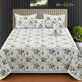 Premium All over Flowers Print |210 Tc Cotton Queen size Bedsheet set (Buy 1 Get 1 Free )