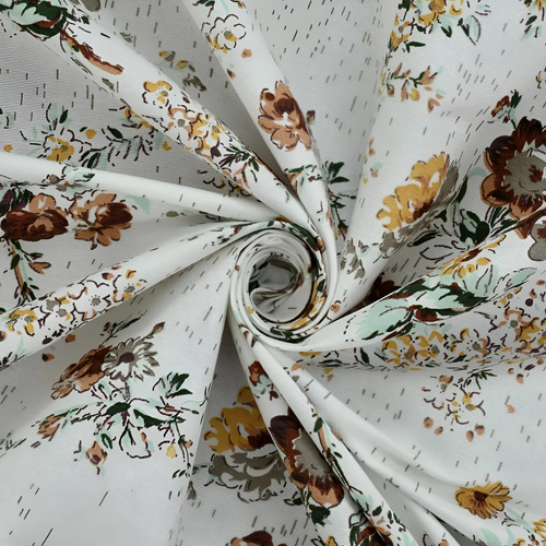 All Over Floral Printed 210Tc Cotton Queen size Bedsheet with 2 Pillow covers |by Home Collective